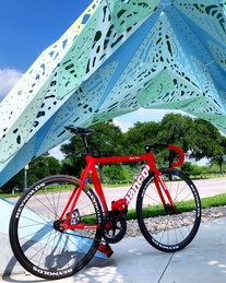 2016 satin red Bianchi super pista photo