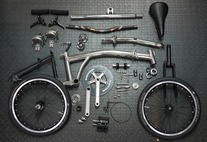 Custom Brompton by Ti Parts Workshop