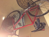 de barnardi Red track frame build photo