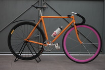 orange bicycle photo