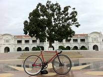 Red Custom Pursuit Track Bike