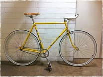 Retro Yellow Peugeot photo