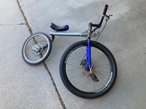 Silly penny farthing photo