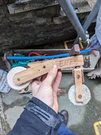 Wooden kids bike photo