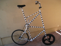 ZEBRA tall bike + fixed = suicide! photo