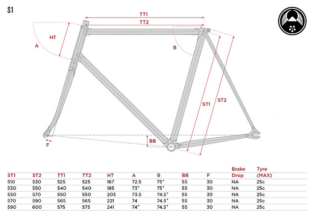 Cinelli Frame Size Chart