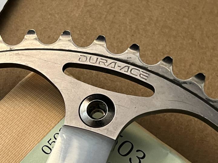 FS: SHIMANO DURA ACE FC-7600 TRACK CRANK SET 167.5mm + 7710