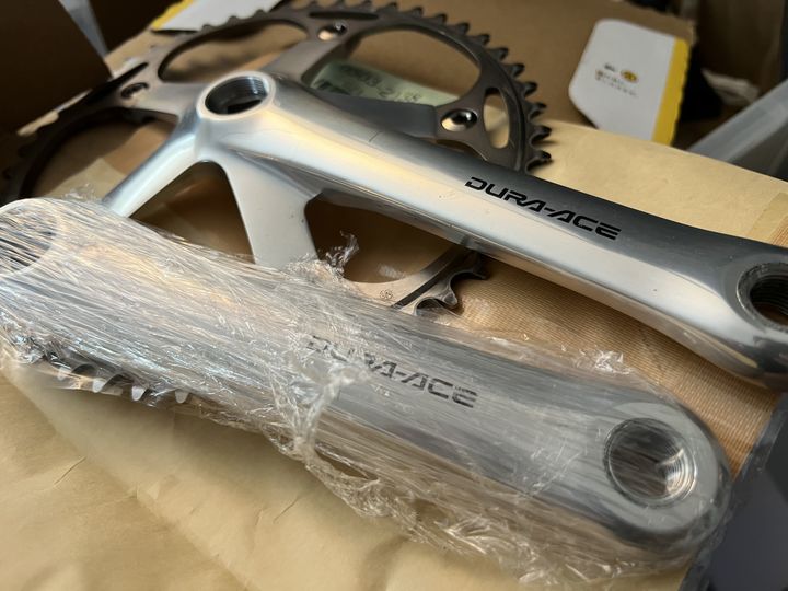 FS: SHIMANO DURA ACE FC-7600 TRACK CRANK SET 167.5mm + 7710