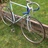 H E Green track bike 1940s