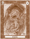 Lovecraft Tarot Cards I'm going to convert to Decals to put over "Mercier" decals on bike.  Tinted Green