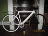 bike with Hold Fast Straps and black front wheel