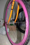 orange bicycle photo