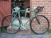 steel frame carbon fork road bike. photo